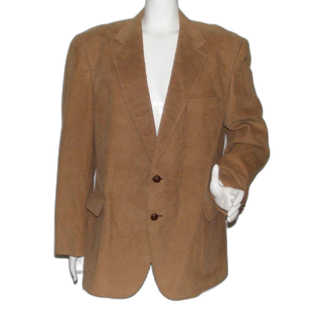 MCGREGOR Corduroy Sports Coat, 46R, Camel, Elbow Patches, Academia, VINTAGE